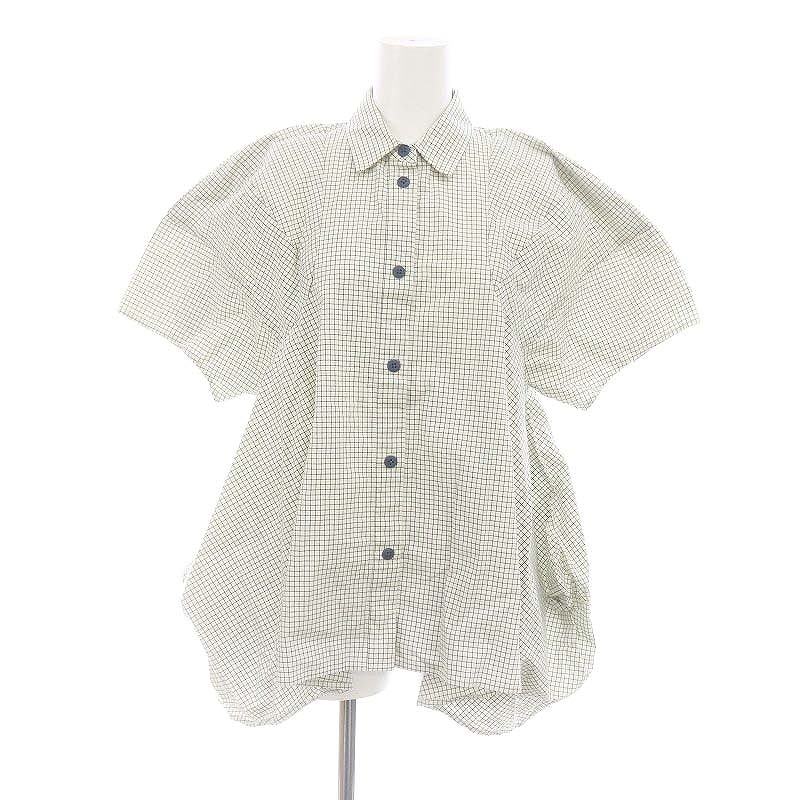 エンフォルド ENFOLD 24SS CHECK SILHOUETTE SHIRT シャツ チュニック 