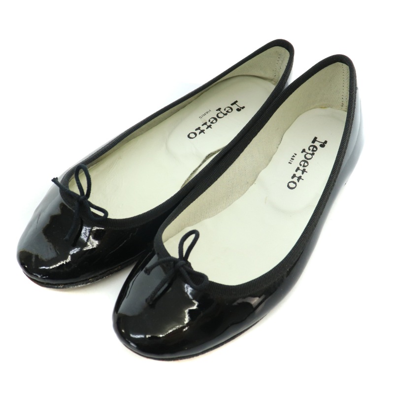 お値下げ‼️repetto ブラックパテントレザー フラットシューズ repetto ブラックパテントレザー フラットシューズ 【公式通販】