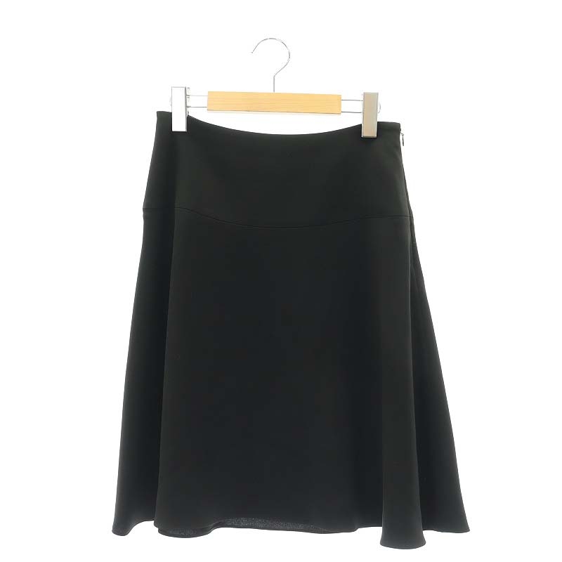 セオリー Theory 20SS ひざ丈 フレアスカート 0 黒 ブラック /DF □OS  