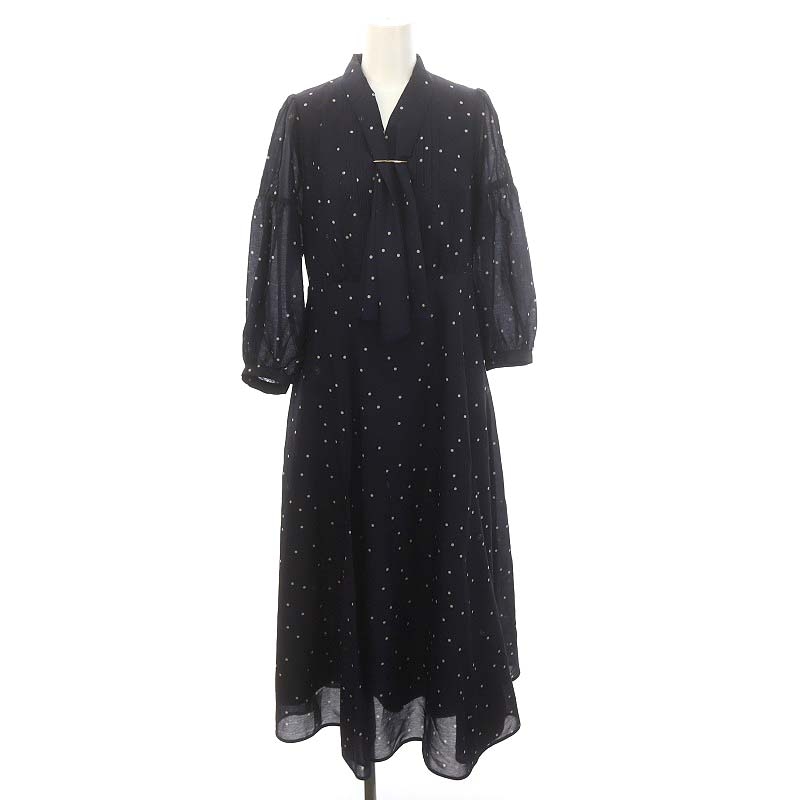 ジャスグリッティー JUSGLITTY 24SS プリントボウタイワンピース  