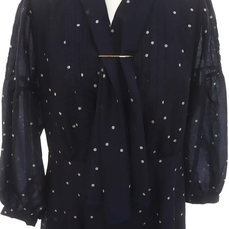 ジャスグリッティー JUSGLITTY 24SS プリントボウタイワンピース  