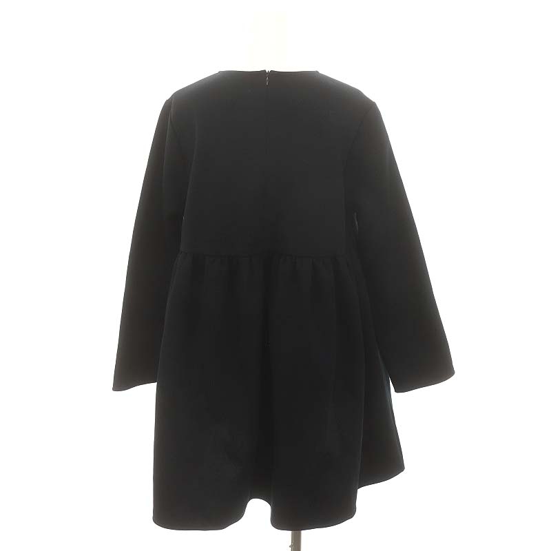 ヨリ yori 23AW ダンボールニットチュニック 長袖 F 黒 ブラック YR11 