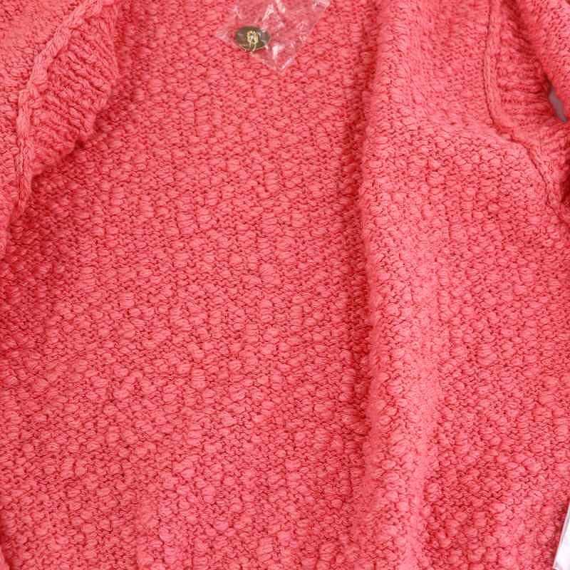 NKNIT / V-neck KNIT vest】 ピンク ニットベスト