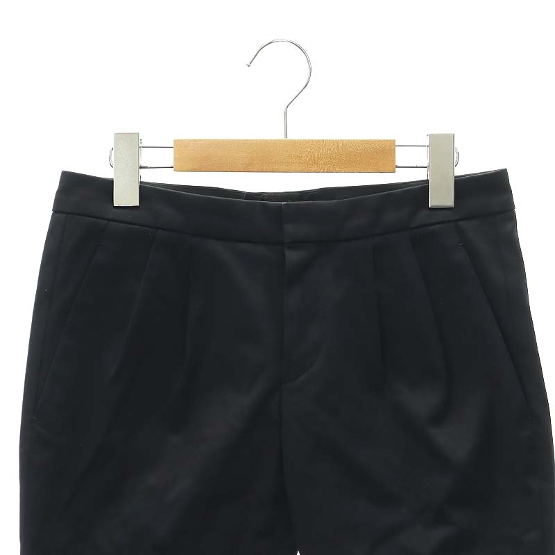 美品 ドゥロワー パンツ 34 タックパンツ ドゥロワー Drawer コットン ストレッチ タックパンツ