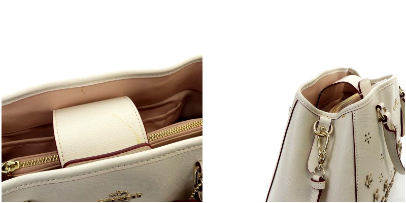 コーチ COACH フラワー パンチング ハンドバッグ ショルダー
