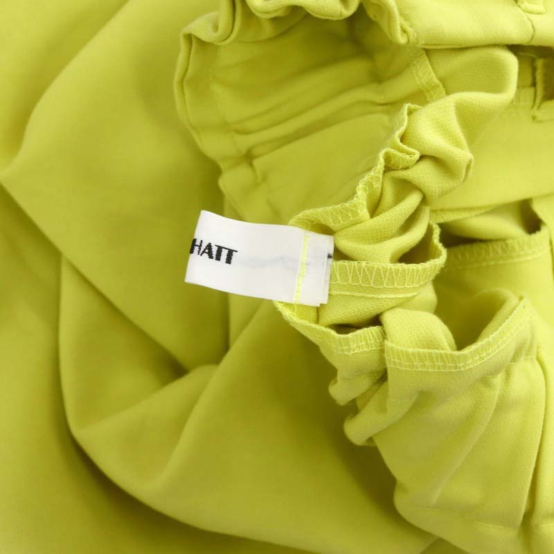 マチャット MACHATT タックテーパードパンツ スラックス 黄 イエロー  