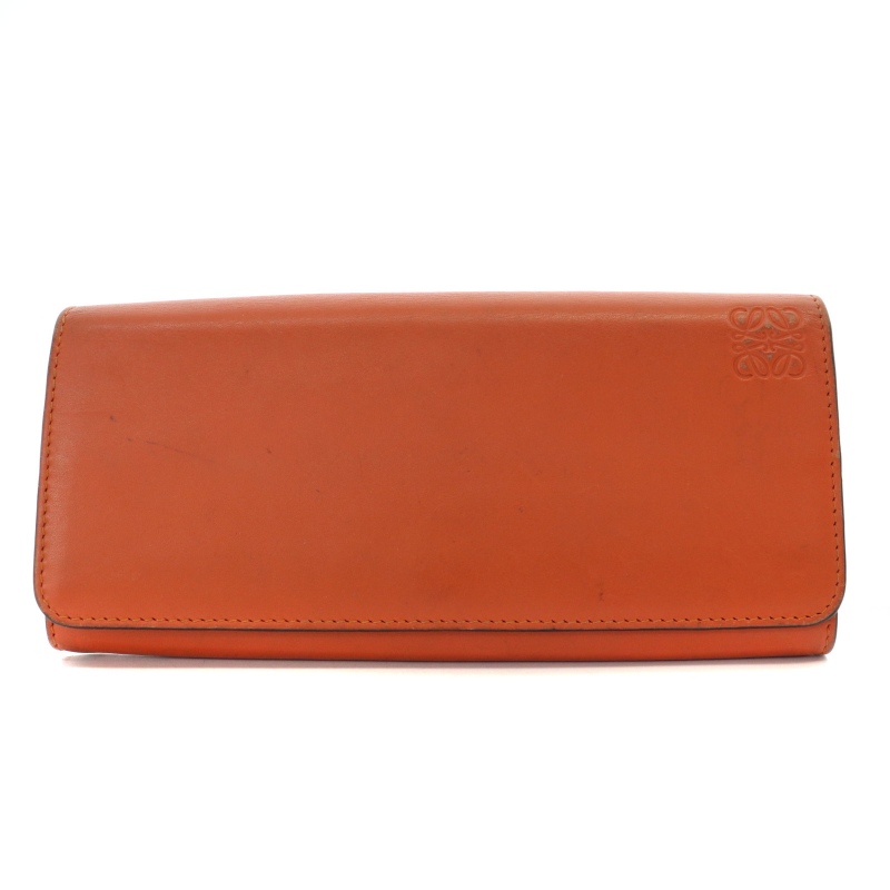 ロエベ LOEWE アナグラム 長財布 ウォレット フラップ レザー ロゴ 型 