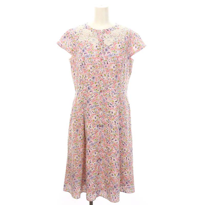 トッカ TOCCA 22SS COTTZGE BORDER ドレス ワンピース 半袖 ロング 花  