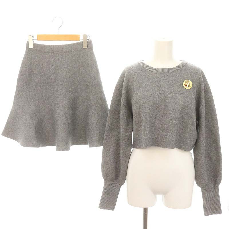 未使用品 スナイデル SNIDEL 22AW セットアップ ニット セーター 長袖 