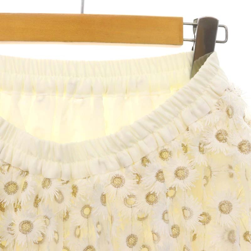 未使用品 オブリ OBLI 22年 マーガレットレーススカート ロング フレア  