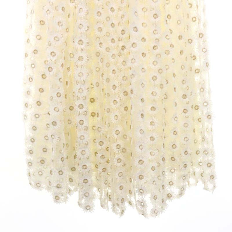 未使用品 オブリ OBLI 22年 マーガレットレーススカート ロング フレア  