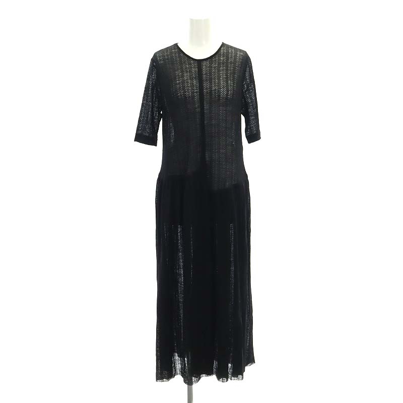 ジルサンダー JIL SANDER ウールシアーニットワンピース ロング マキシ 
