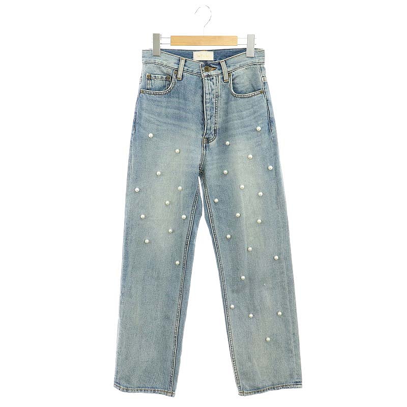 シールームリン SeaRoomLynn パール装飾デニムパンツ ジーンズ  