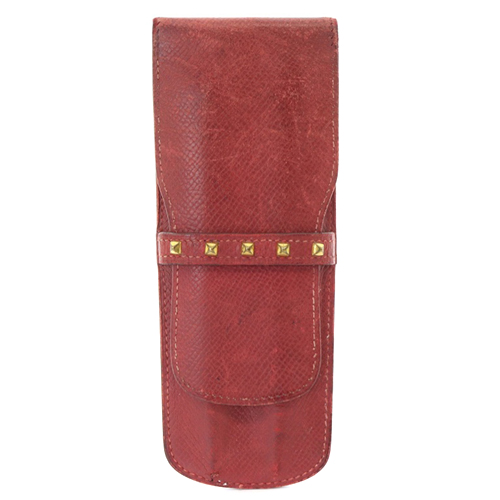 未使用　最安値　エルメス レザー ぺンケース　レッド エルメス HERMES メドールペンケース レザー 赤 レッド ◯Z刻印 /SR6