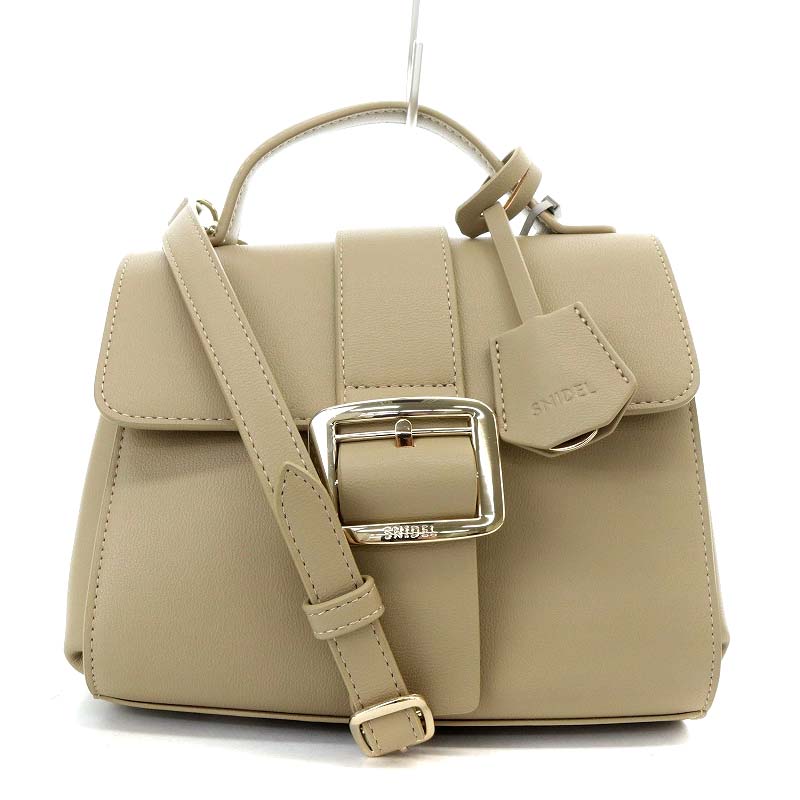未使用品 スナイデル SNIDEL 23SS スクエアバックルバッグ 
