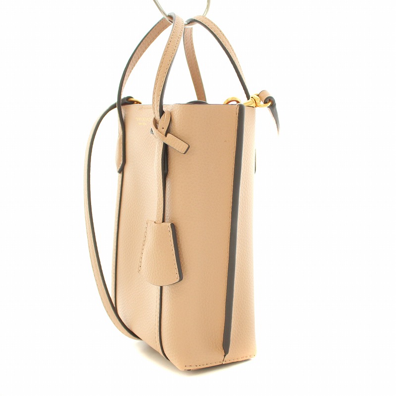 トリーバーチ ペリー トートバッグ レザー 肩掛け ベージュ A4可