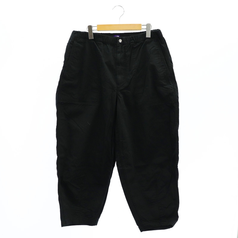 【美品】パープルレーベル　リップストップワイド クロップドフィールドパンツ　黒 ノースフェイスパープルレーベル リップストップワイド