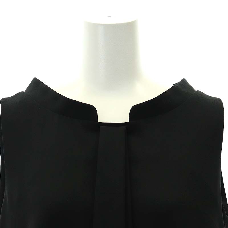 美品✨フォクシーニューヨークブラウスエアギャルソンノースリーブ黒38 