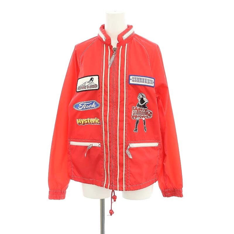 ヒステリックグラマー HYSTERIC GLAMOUR ワッペンジップアップナイロン 