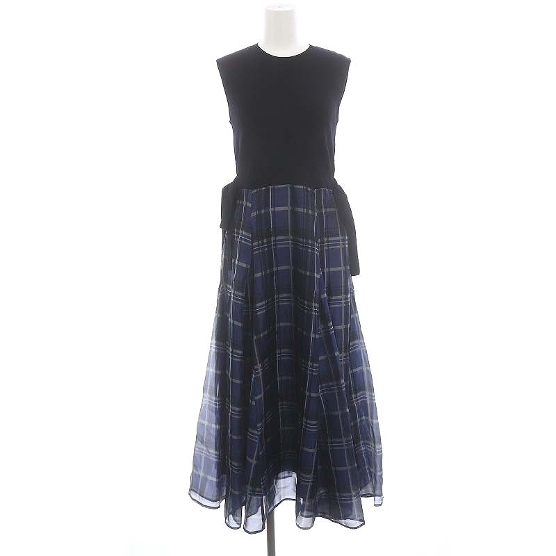 アプワイザーリッシェ Apuweiser-riche 24AW サイドリボンチェック柄  