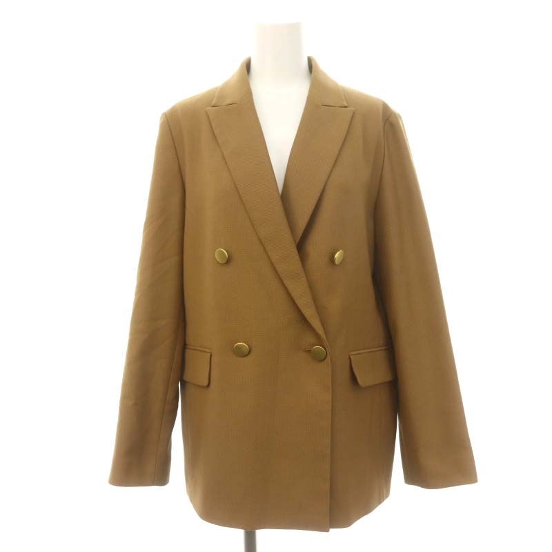 ノーブルNOBLE プレーンピークドラペルダブルジャケット テーラード