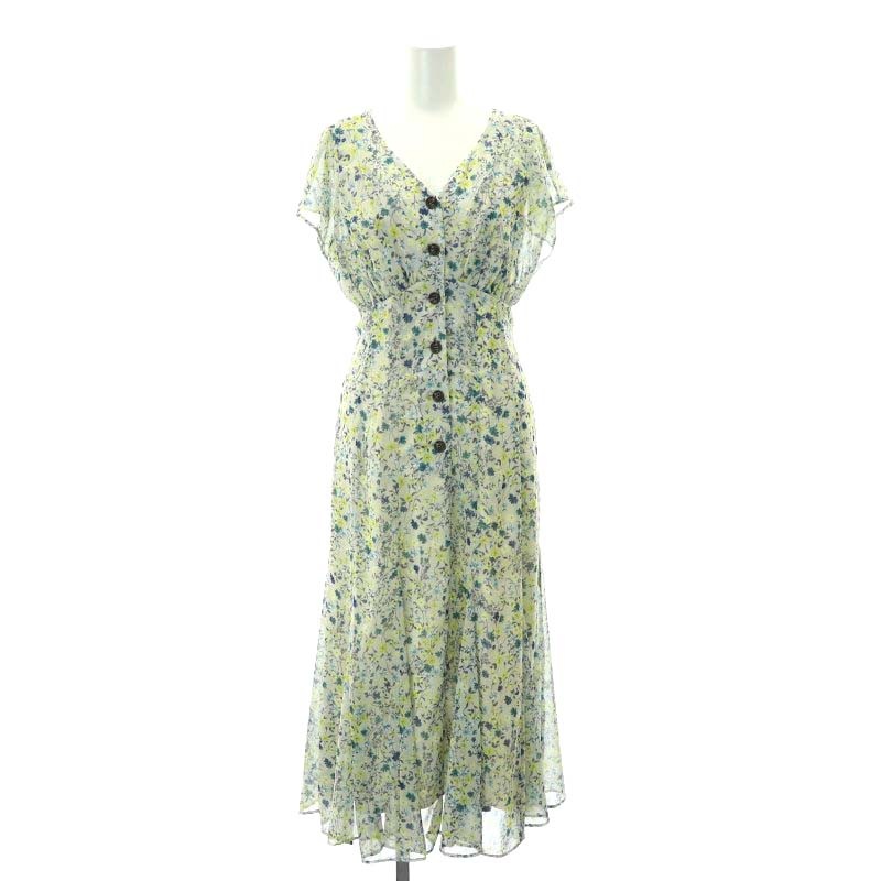 マイストラーダ Mystrada 洗える小花タックワンピース ロング ミモレ丈  