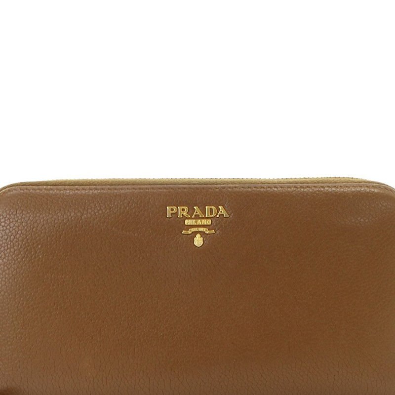 プラダ PRADA サフィアーノレザー ラウンドファスナー 長財布 ロゴ 