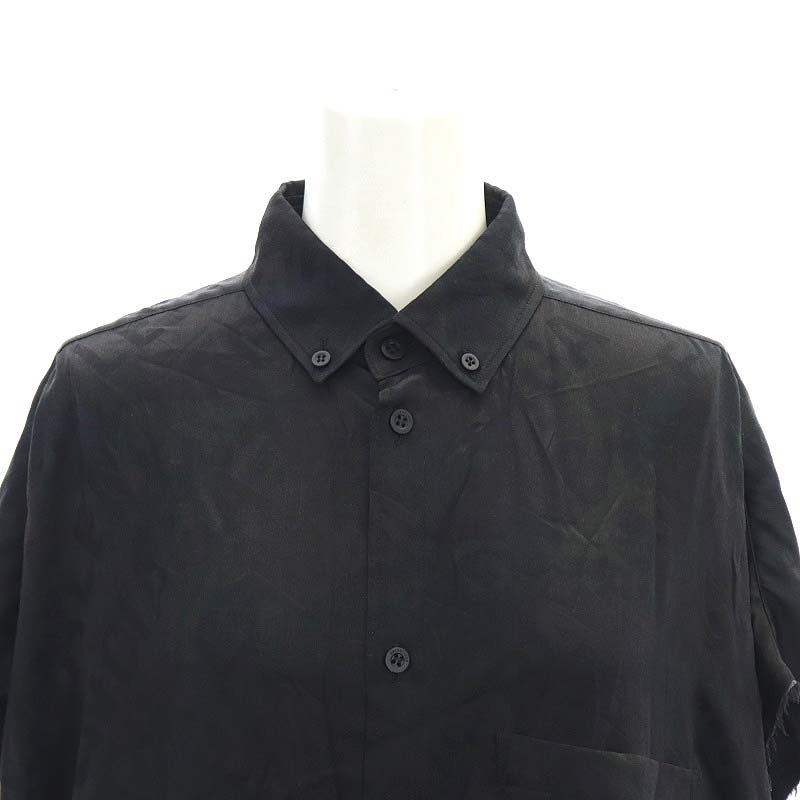 BALENCIAGA.SILK ブラック シャツ　ワンピース 36 BALENCIAGA.SILK ブラック シャツ ワンピース 36