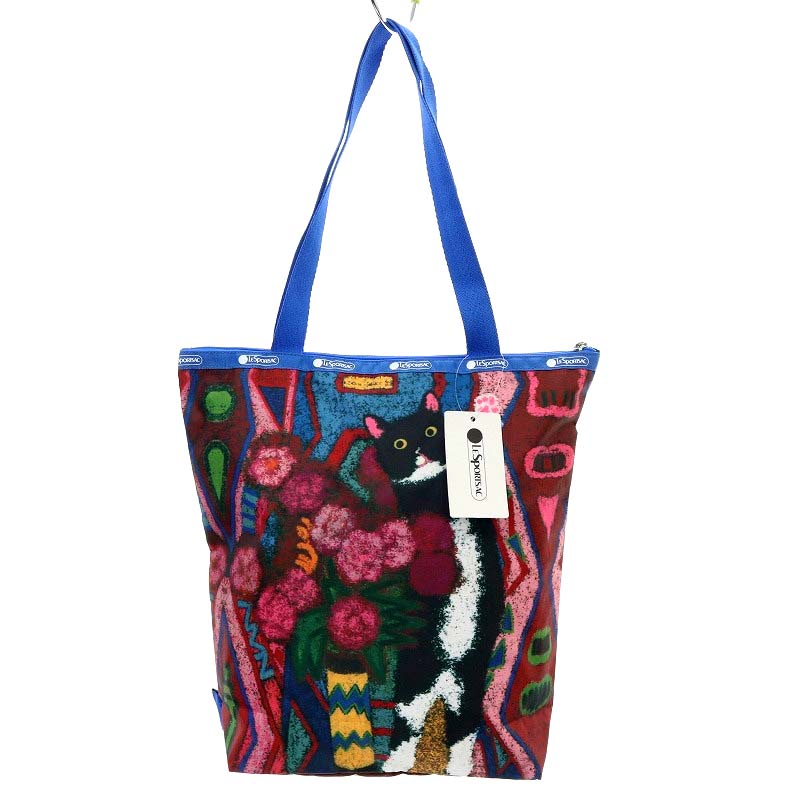 未使用品 レスポートサック LesportSAC NeWNeW ネコプリント トート  