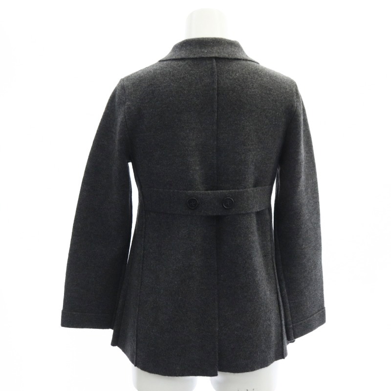 ダークグレー ペプラムジャケット（ザラ ZARA ダブルボタン