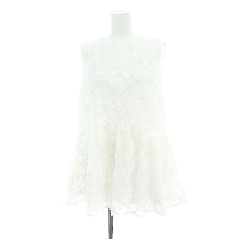 アルページュストーリー Arpege story 24SS 3Dレースぺプラムブラウス 