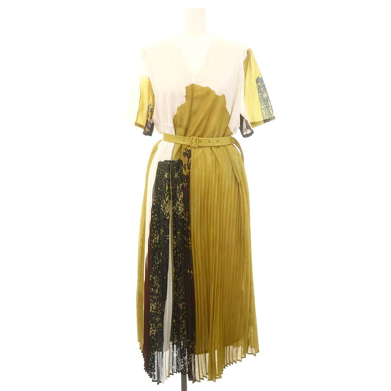 アメリヴィンテージ Ameri VINTAGE 21SS FUDE ART PLEATS DRESS ドレス  