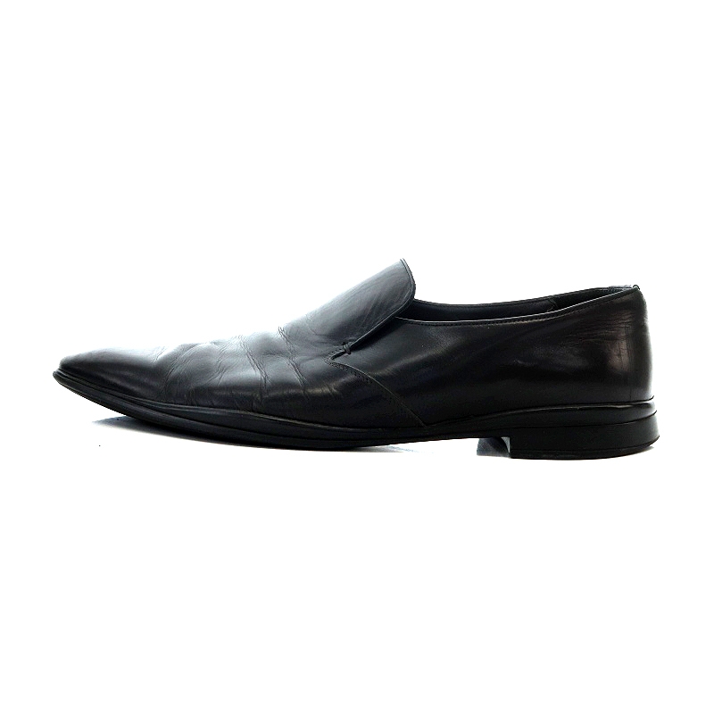 プラダ PRADA スリッポン レザー ローファー スクエアトゥ 7.5 26.5cm