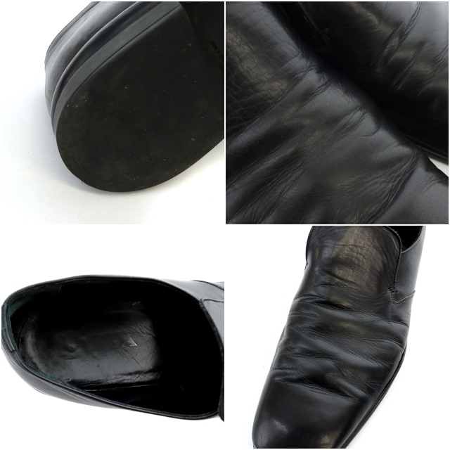 プラダ PRADA スリッポン レザー ローファー スクエアトゥ 7.5 26.5cm