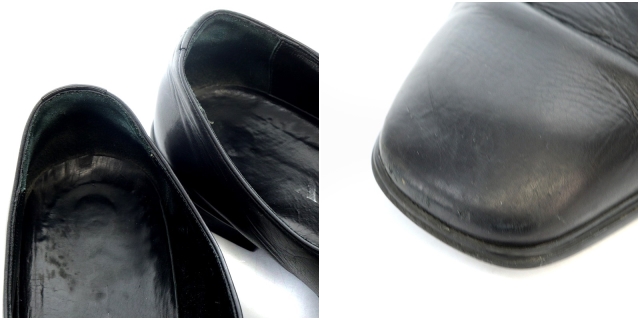 プラダ PRADA スリッポン レザー ローファー スクエアトゥ 7.5 26.5cm