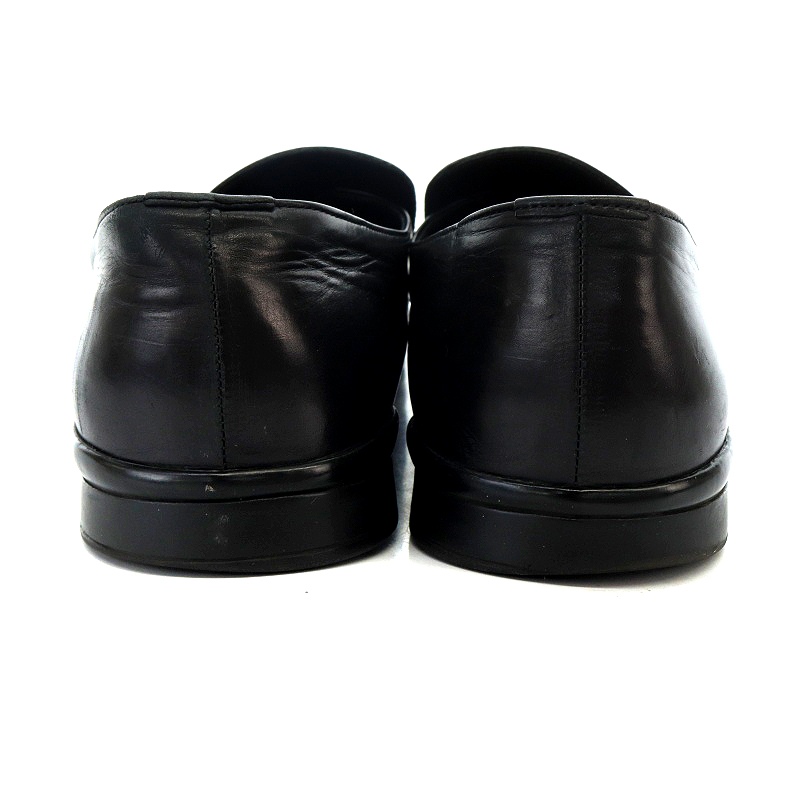 極美品✨PRADA プラダ　レザー　スリッポン　スクエア　ブラック　7 1/2 プラダ PRADA スリッポン レザー ローファー スクエアトゥ 7.5 26.5cm