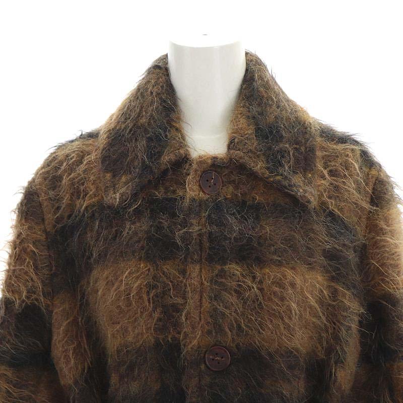 未使用品 アクネ ストゥディオズ Acne Studios チェックシャギーコート 
