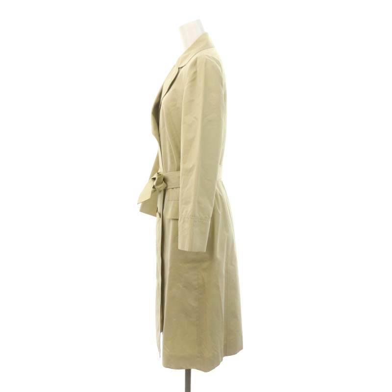 【極美品】 LANVIN ランバンコレクション スプリングコート ベージュ M パイピングウールコート[品番：LAVW0007326]｜LANVIN COLLECTION