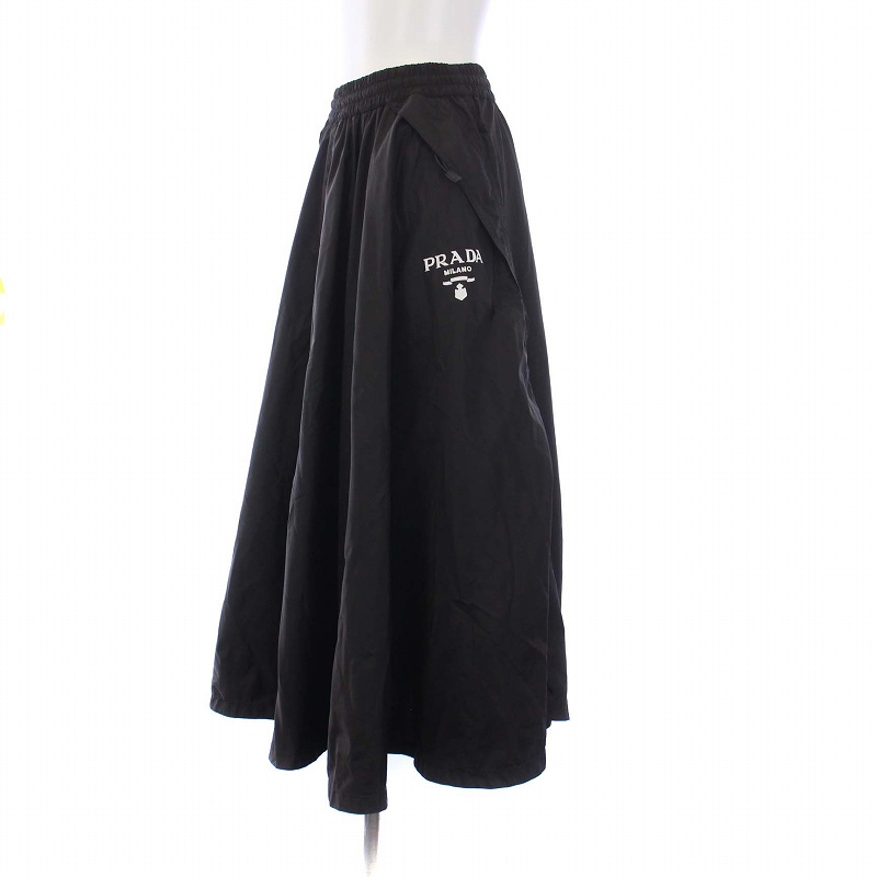 プラダ PRADA RE-NYLON 23SS フレアスカート ロング イージー ナイロン 