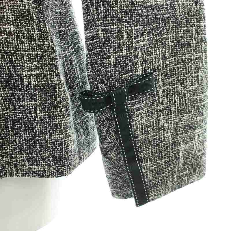 【国内発送】ESCADA エスカーダ ツイードテーラードジャケット エスカーダ ESCADA ウエストリボンツイードジャケット