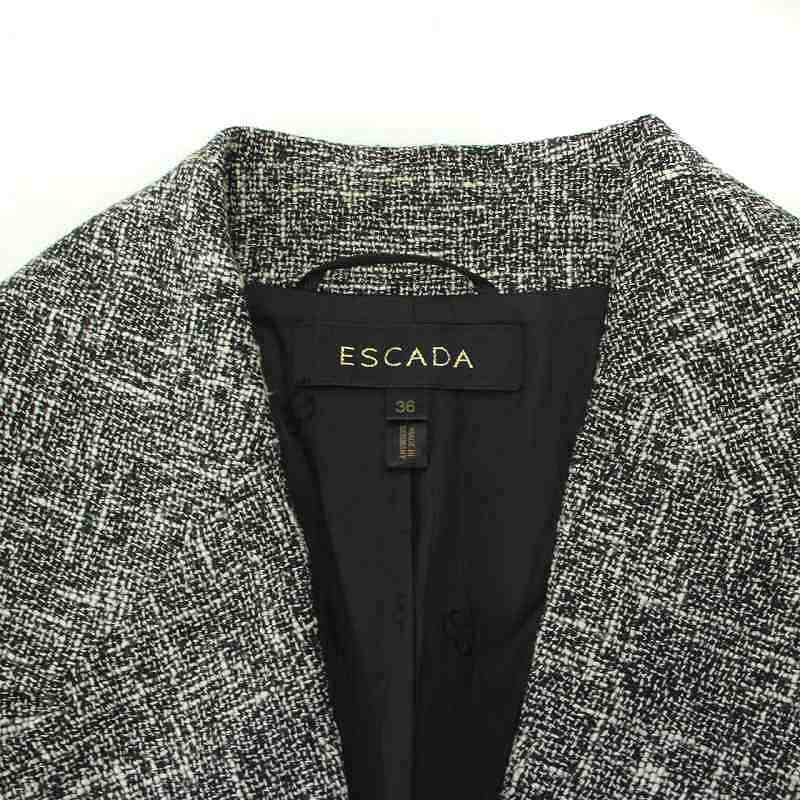 【国内発送】ESCADA エスカーダ ツイードテーラードジャケット エスカーダ ESCADA ウエストリボンツイードジャケット