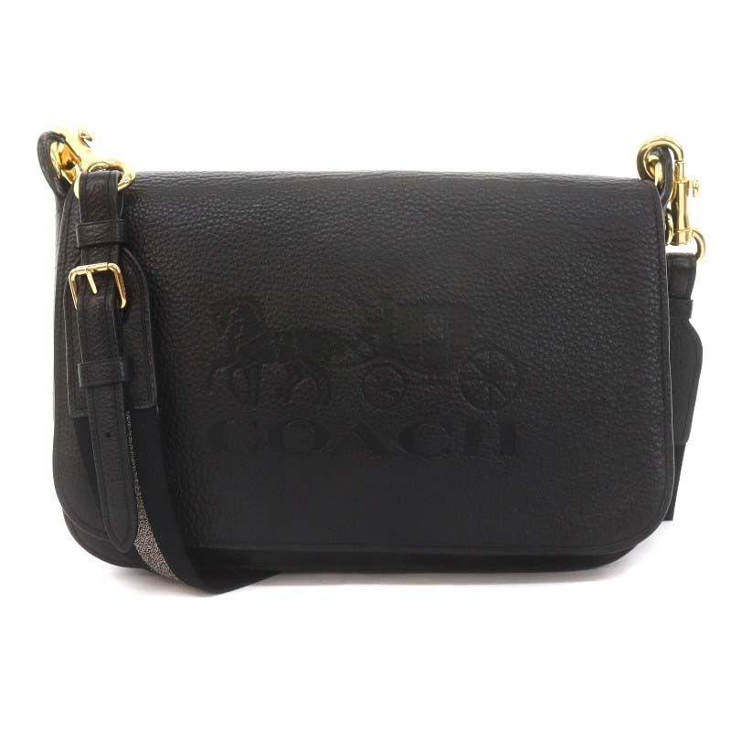 コーチ COACH ロゴ クロスボディ ショルダーバッグ レザー 黒 コーチ COACH ロゴ クロスボディ ショルダーバッグ レザー 黒