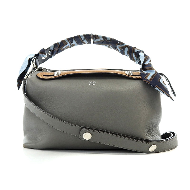 フェンディ バイザウェイ ミディアム 2way レザー マルチカラー グレー