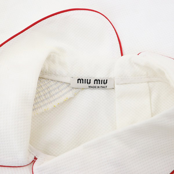 ミュウミュウ miumiu ノースリーブトップス シャツ ラウンド
