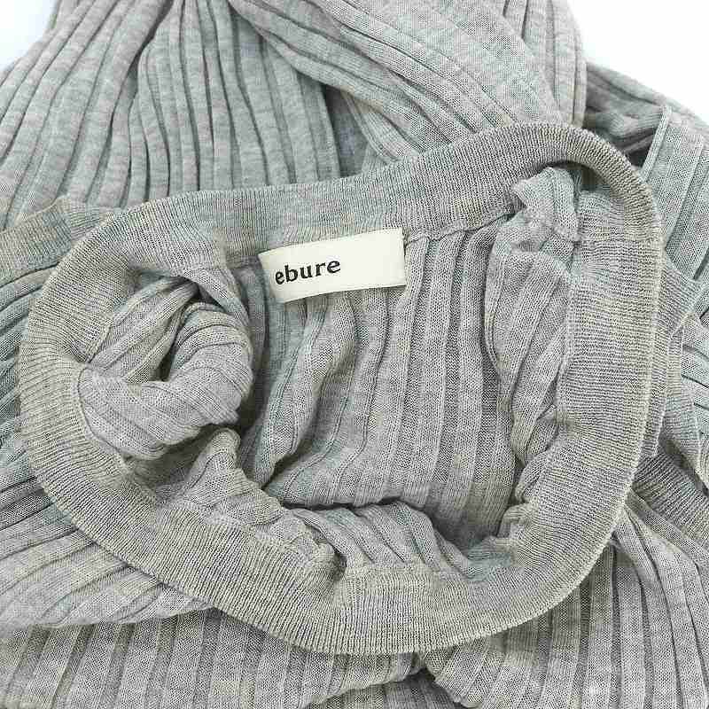 エブール ebure リブニットノースリーブワンピース ロング