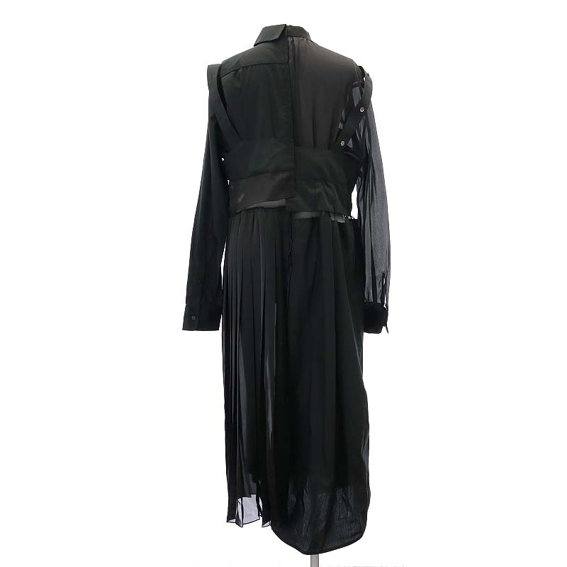 未使用品 サカイ sacai 22AW Cotton Poplin Dress ワンピース プリーツ 