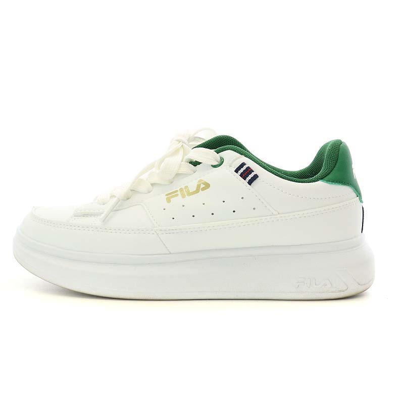 FILA ホワイト スニーカー US5 22-23cm フィラ FILA スニーカー シューズ ロゴ 厚底 US5.5 22.5cm 白