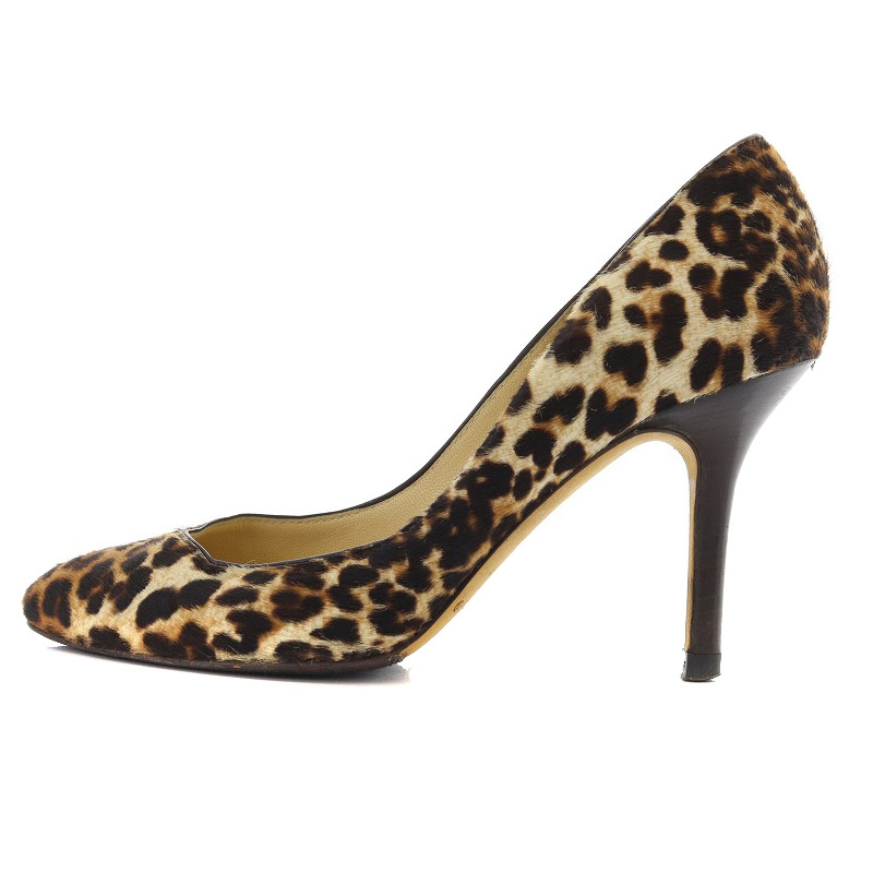 ジミーチュウ JIMMY CHOO レオパード ハラコ パンプス ピンヒール 35 