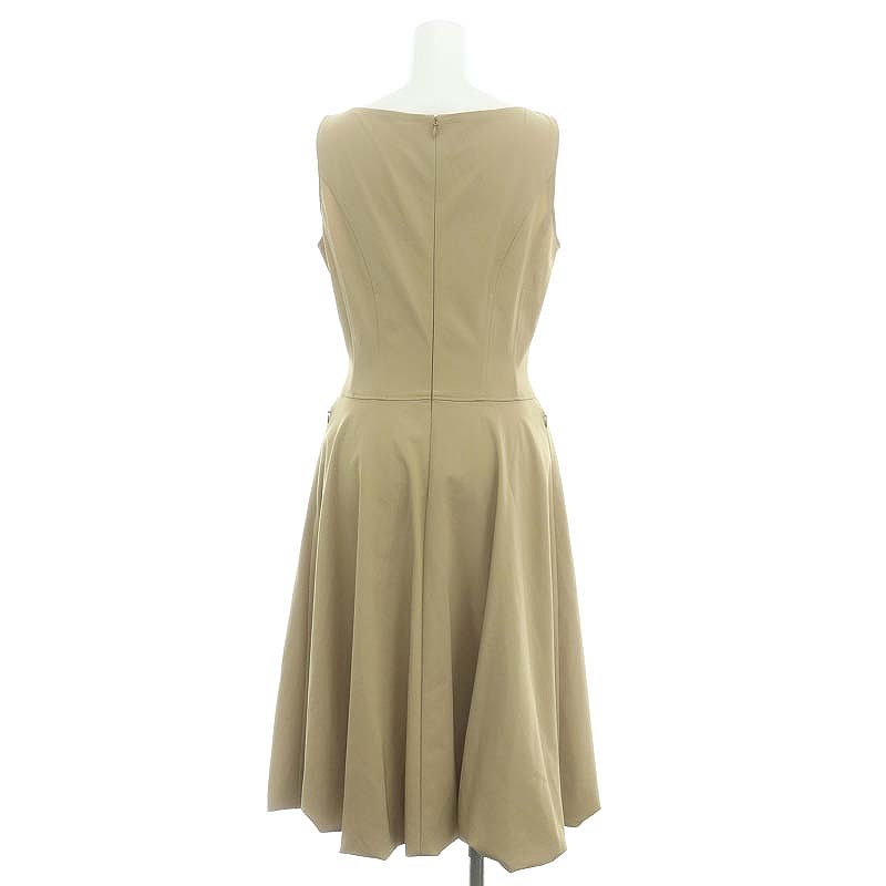 FOXEY フォクシー ワンピース 40 ベージュ バルーン L ひざ丈 フレア