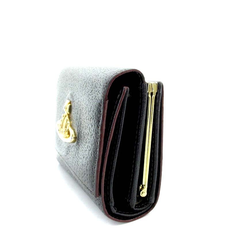 Vivienne Westwood 三つ折り財布 オーブ ブラック 財布 三つ折り オーブ レザー ブラック（2024/10/21買取